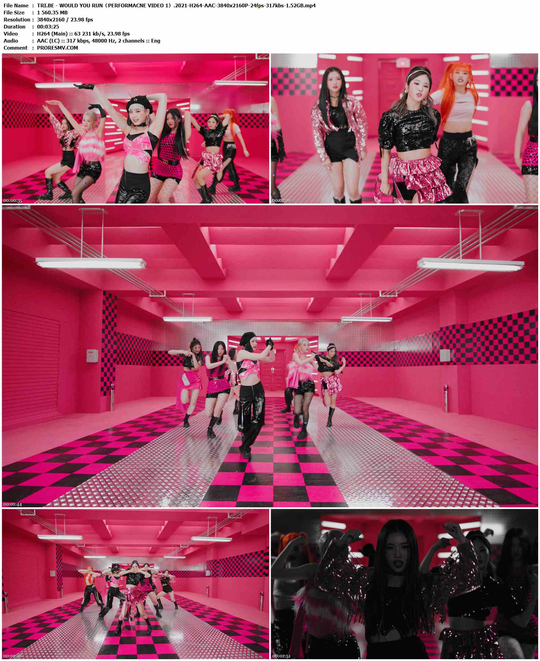 TRI.BE - WOULD YOU RUN（PERFORMACNE VIDEO 1）.2021-H264-AAC-3840x2160P-24fps-317kbs-1.52GB官方MV_高清MV